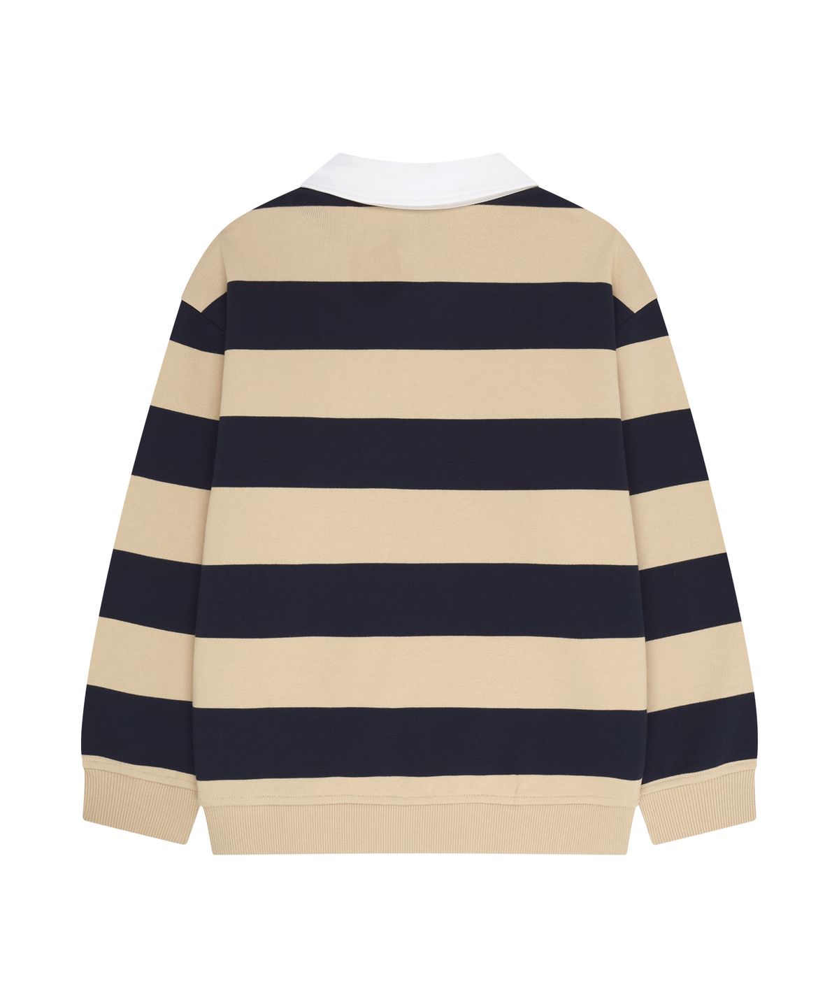 마리떼 키즈(MARITHÉ KIDS) KIDS MICRO CLASSIC LOGO RUGBY STRIPE SWEATSHIRT navy