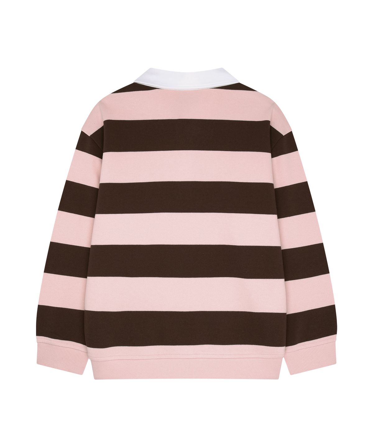 마리떼 키즈(MARITHÉ KIDS) KIDS MICRO CLASSIC LOGO RUGBY STRIPE SWEATSHIRT brown