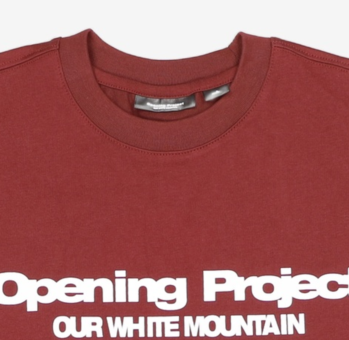 오프닝프로젝트(OPENING PROJECT) Identity T Shirt - Burgundy 1