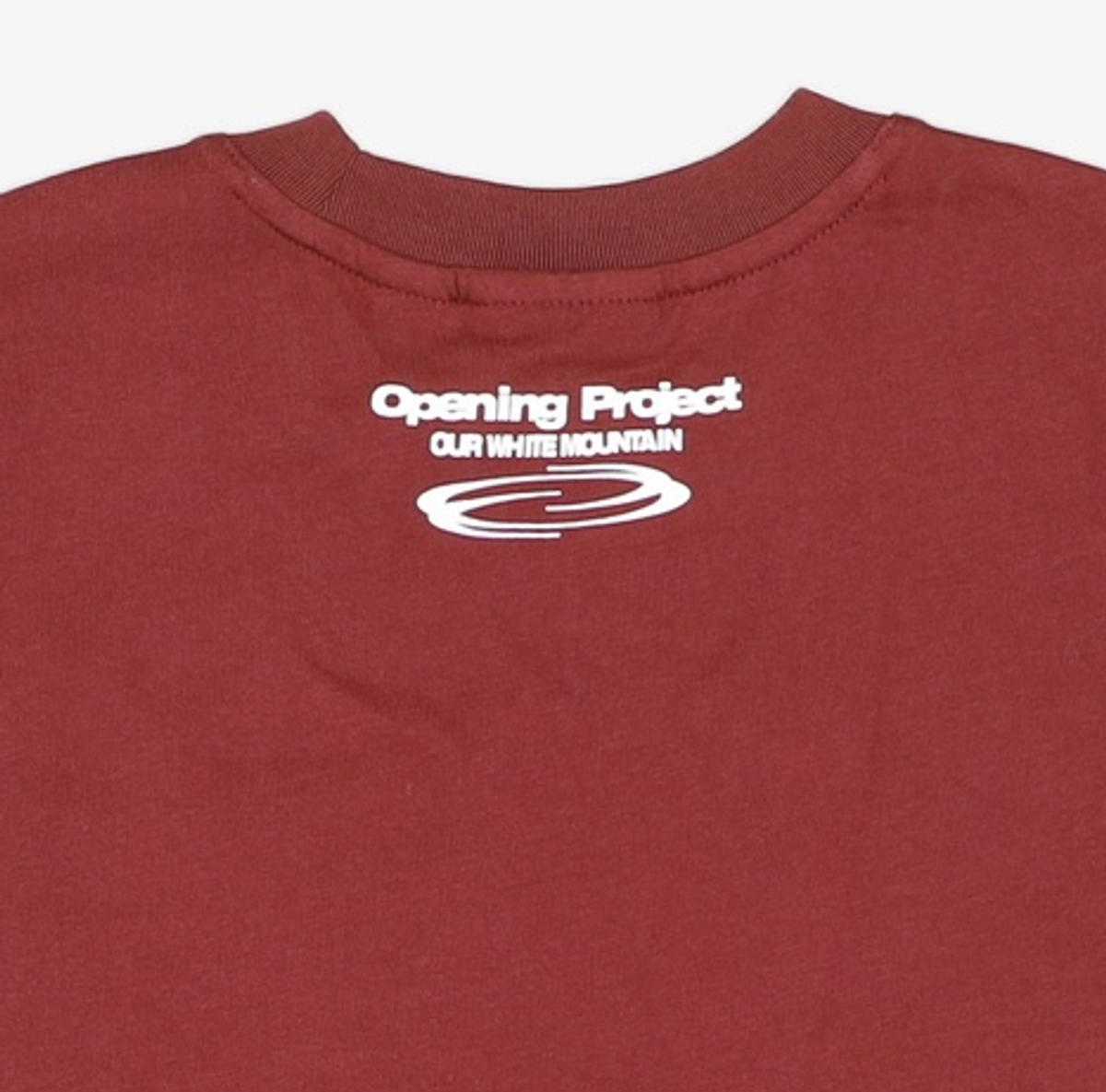오프닝프로젝트(OPENING PROJECT) Identity T Shirt - Burgundy 1