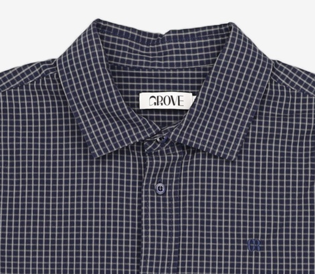 그로브(GROVE) MAREN CHECK SHIRT (NAVY CHECK) FREE