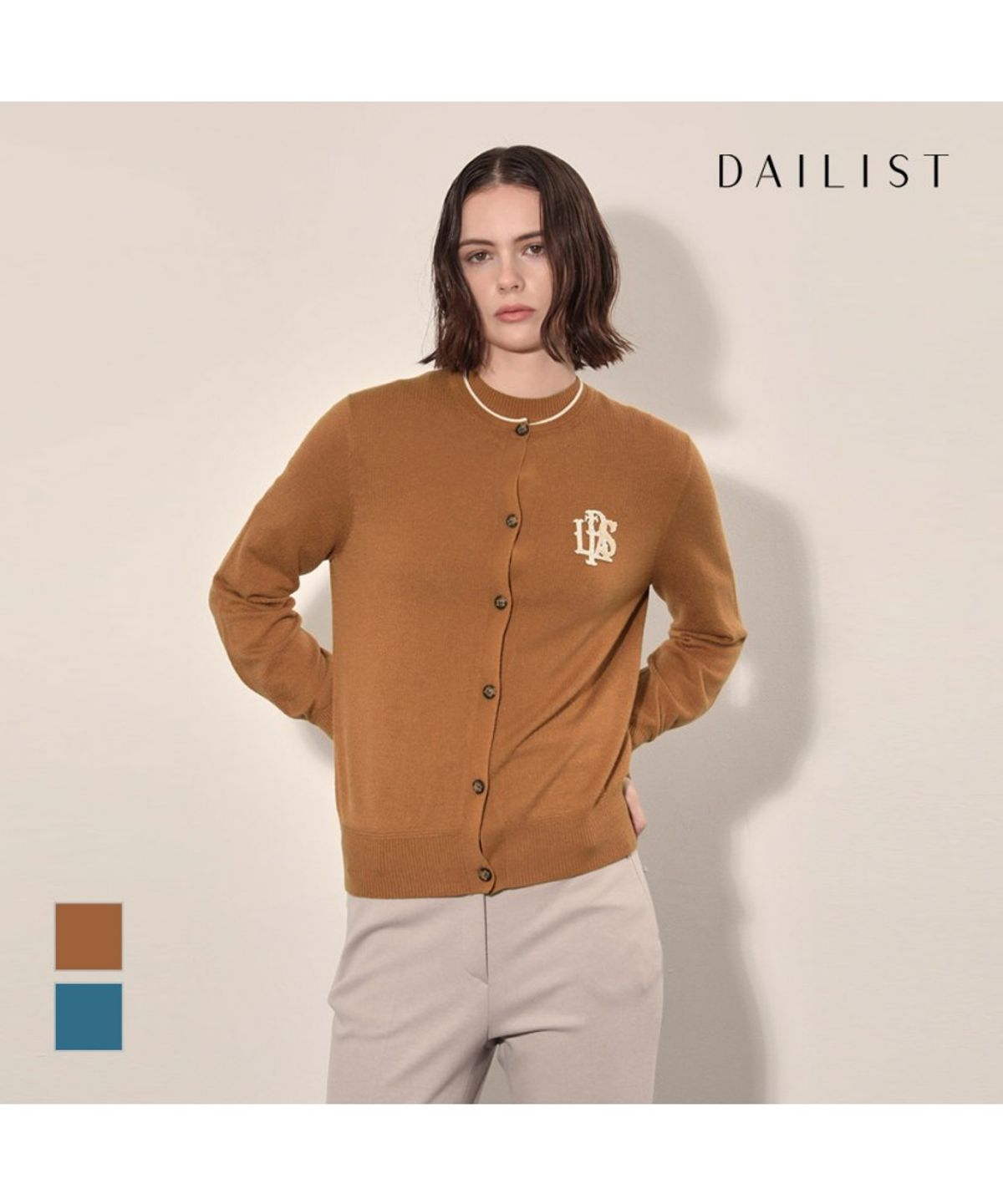 데일리스트(DAILIST) 베이직 라운드 가디건_MDBBC4F7321