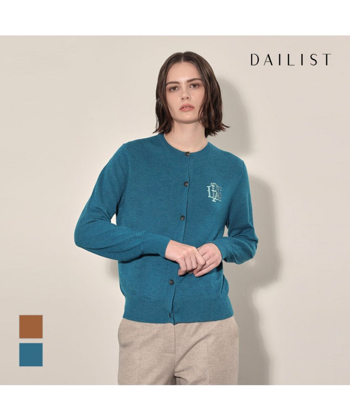 데일리스트(DAILIST) 베이직 라운드 가디건_MDBBC4F7321