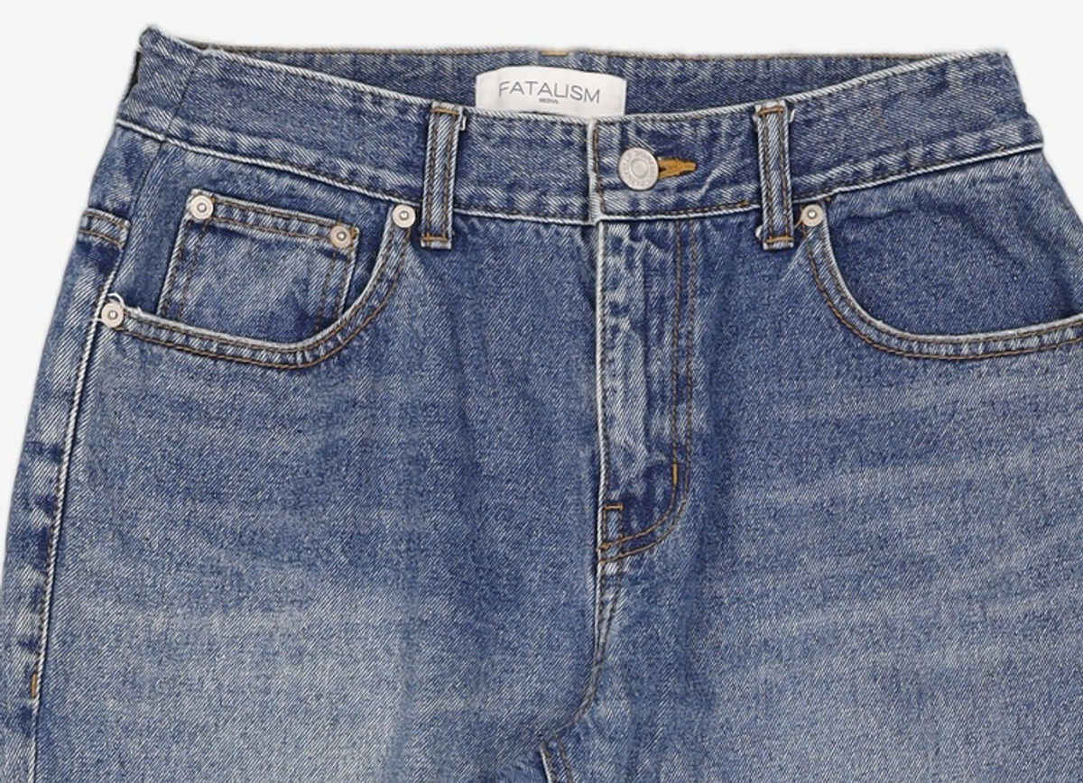 페이탈리즘(FATALISM) #0221 Dueration blue straight crop fit 46