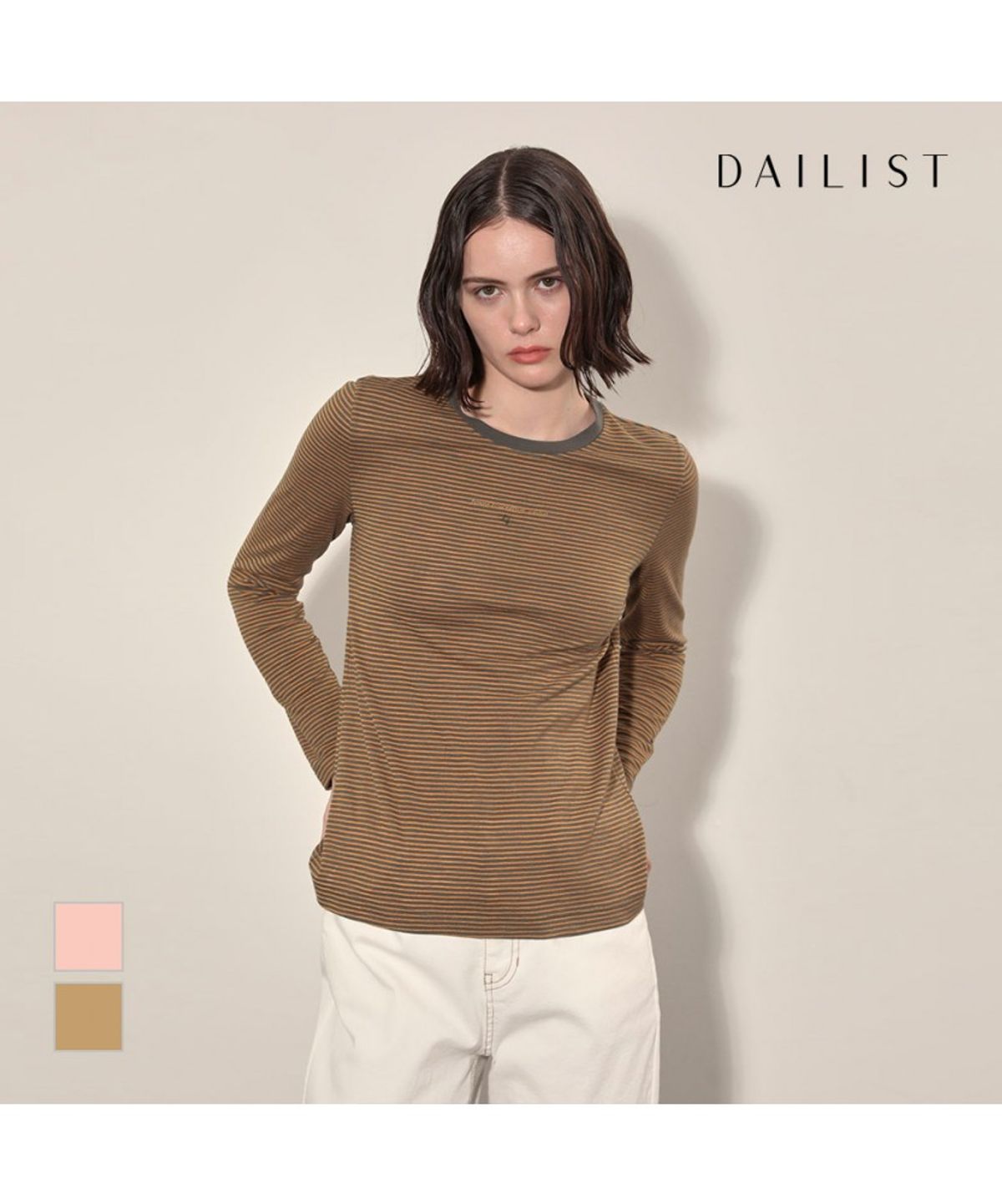 데일리스트(DAILIST) 잔스트라이프 티셔츠_MDEAL4F7341