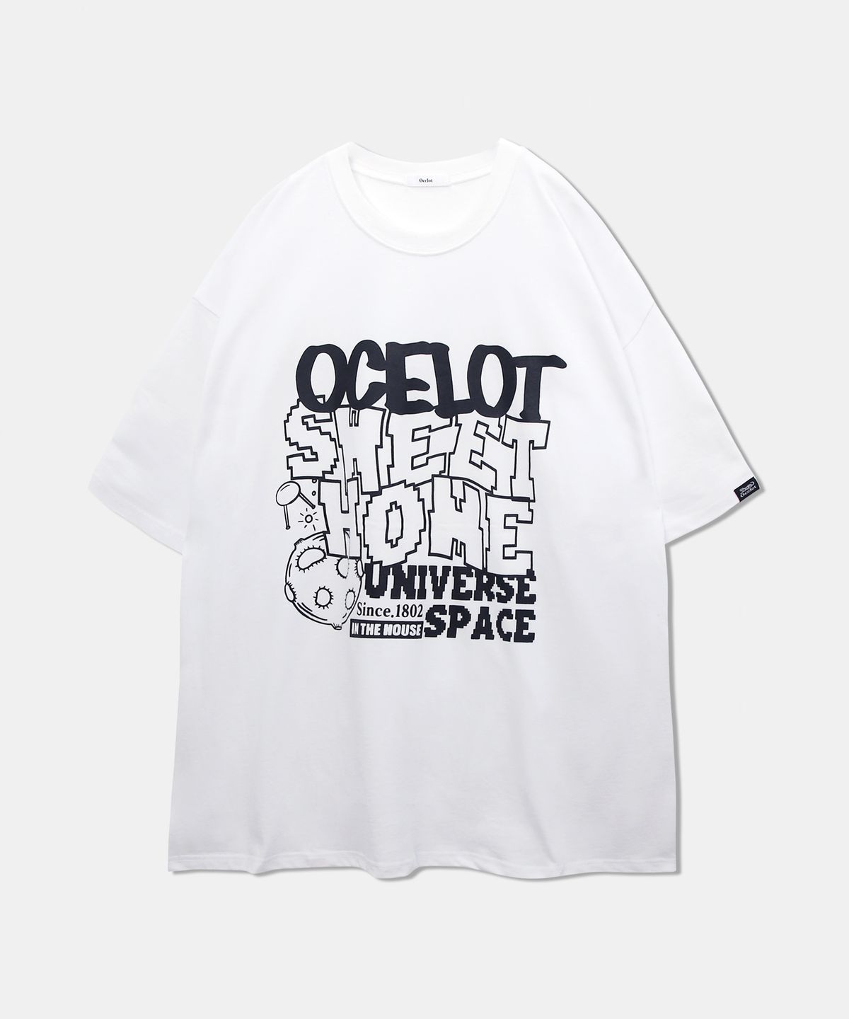 오실롯(OCELOT) C08 픽셀 오버핏 박스 반팔티셔츠
