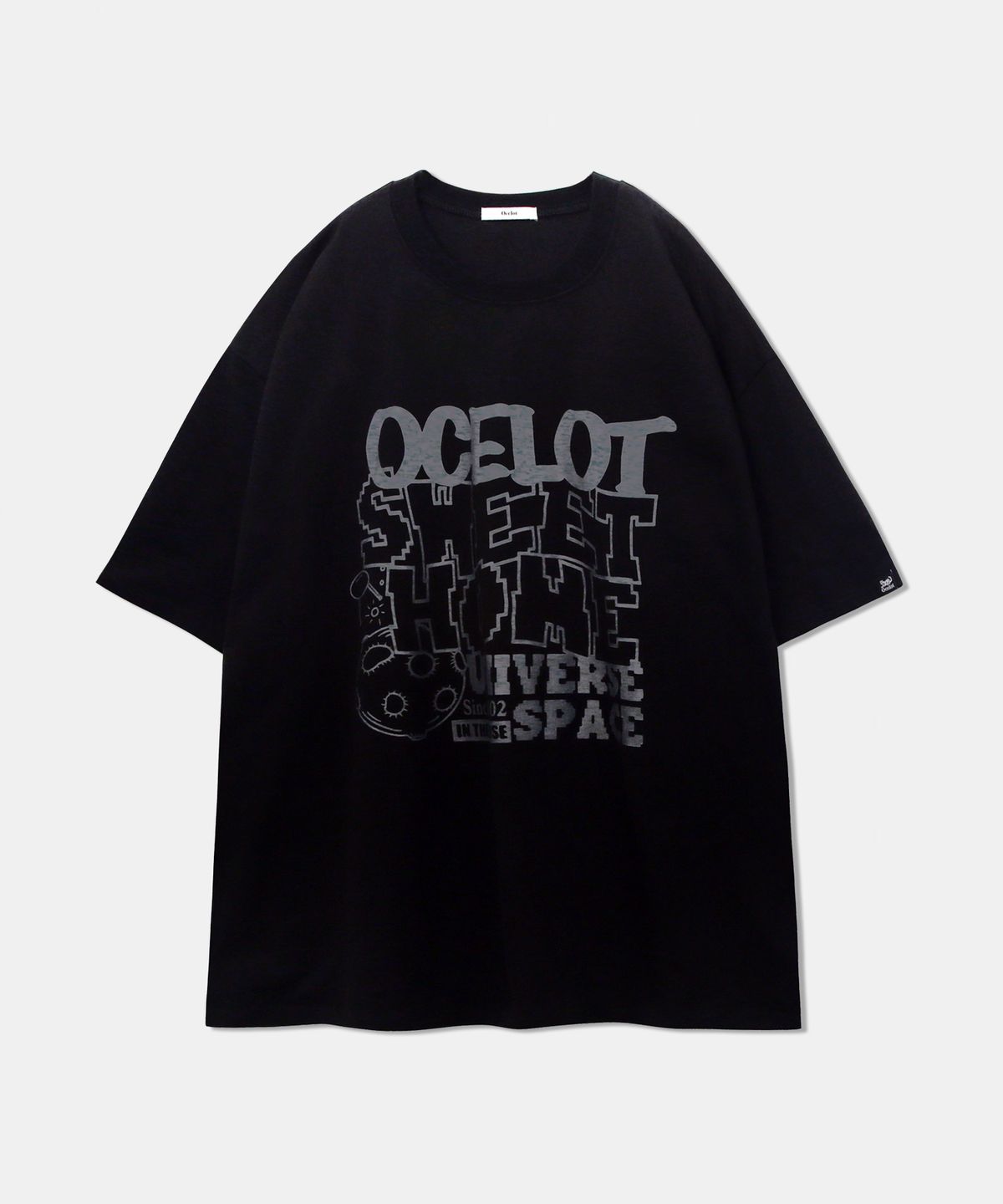 오실롯(OCELOT) C08 픽셀 오버핏 박스 반팔티셔츠