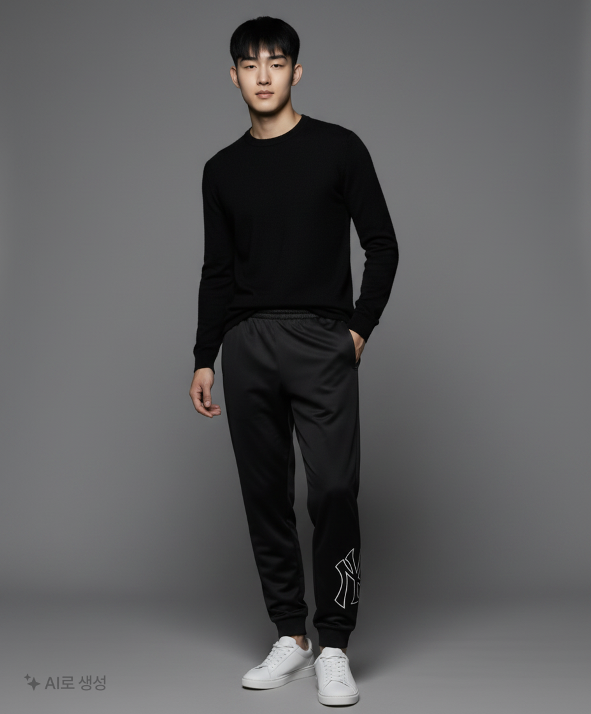 엠엘비(MLB) 베이직 빅로고 기모 조거팬츠 NY (Black) L(82)