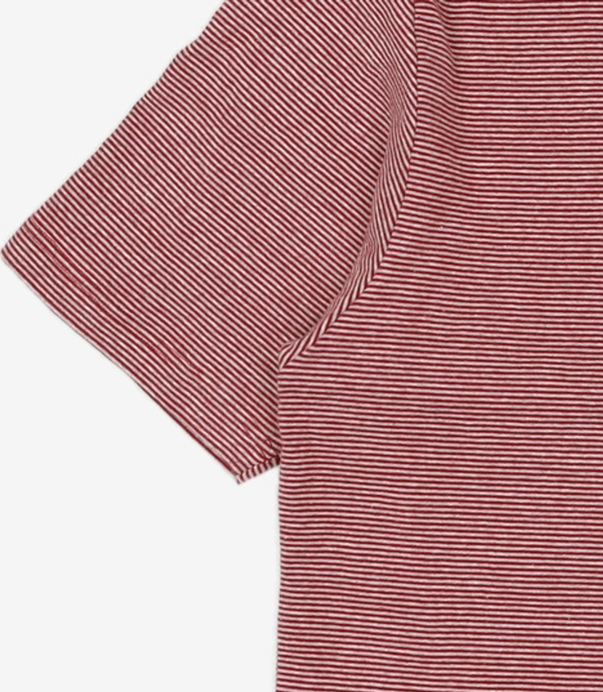 노매뉴얼(NOMANUAL) FINE STRIPE T-SHIRT - BURGUNDY XL