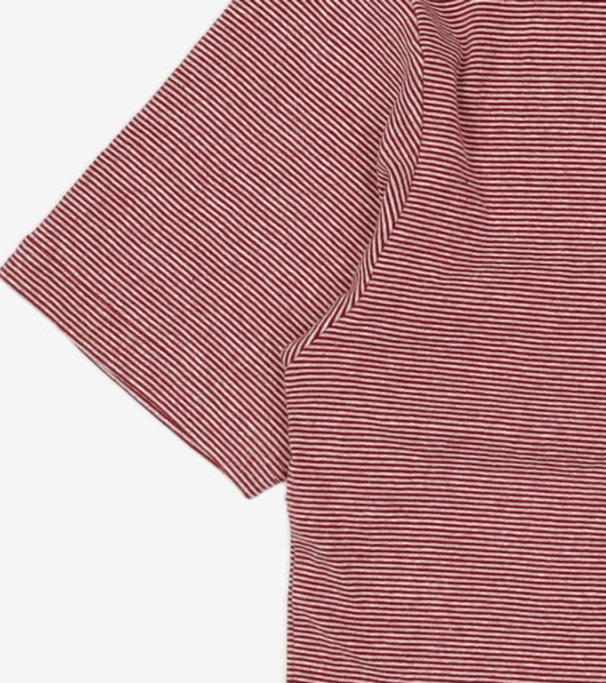 노매뉴얼(NOMANUAL) FINE STRIPE T-SHIRT - BURGUNDY XL