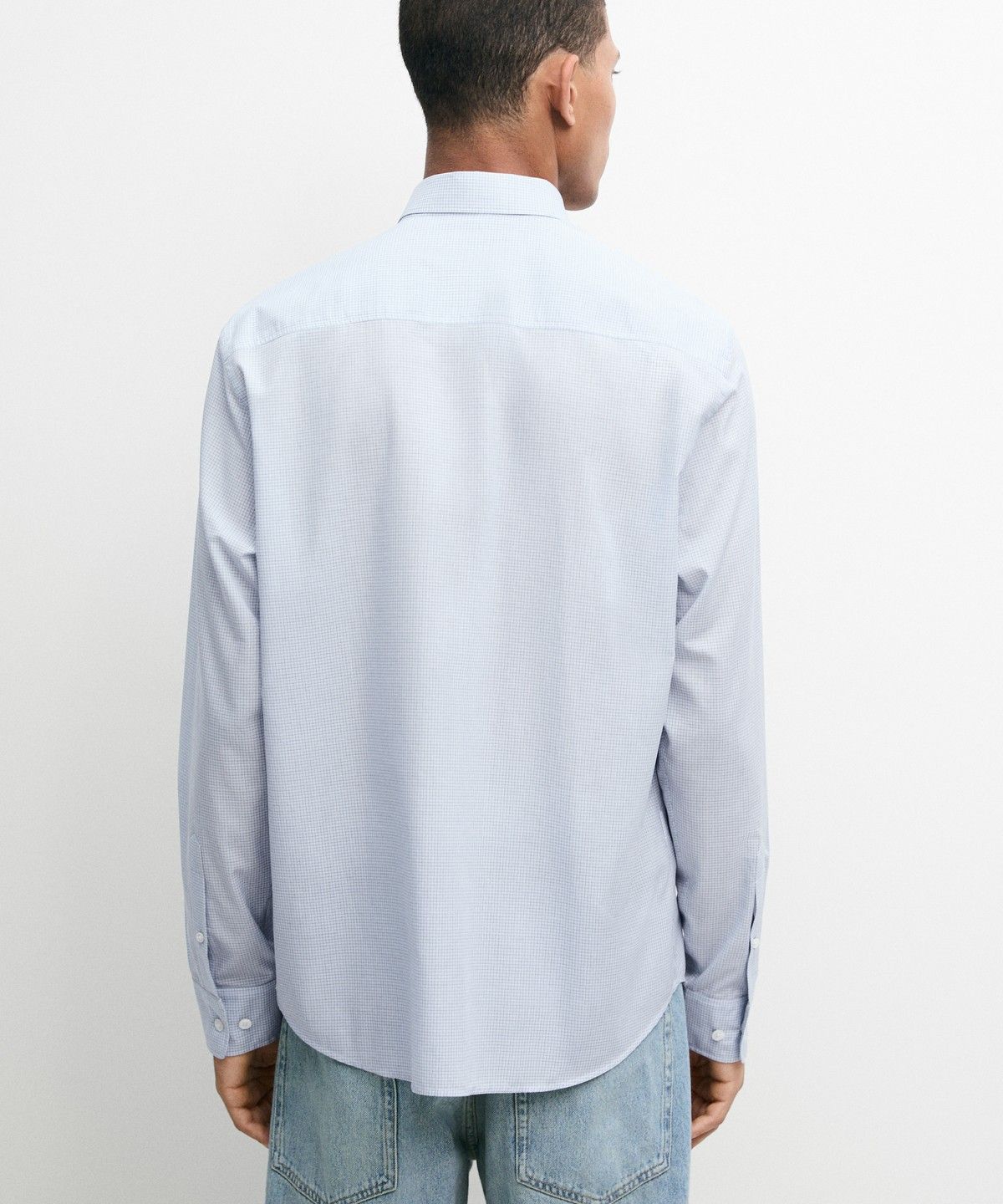 마시모두띠(MASSIMO DUTTI) 100% 코튼 레귤러 핏 깅엄 체크 셔츠