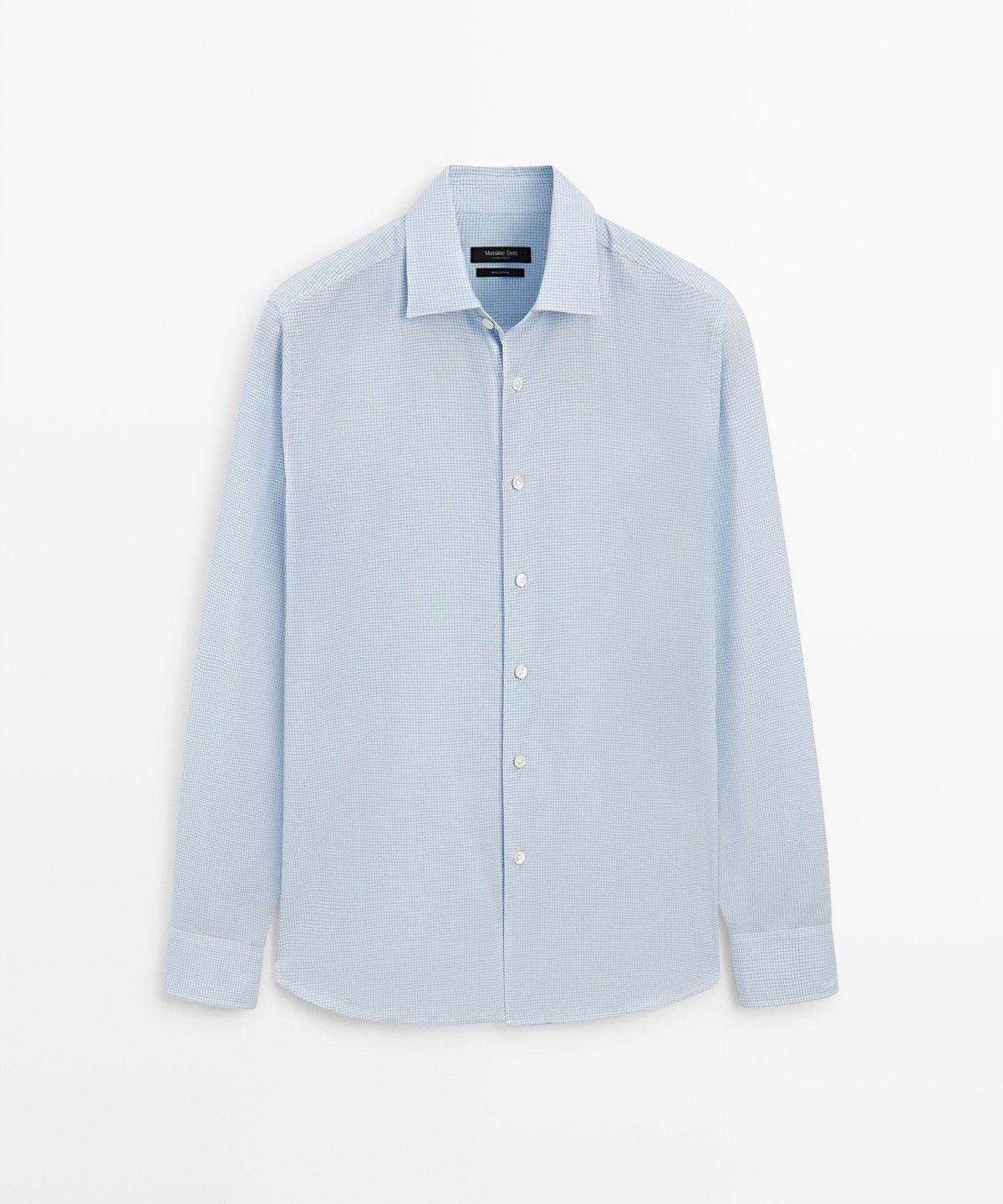 마시모두띠(MASSIMO DUTTI) 100% 코튼 레귤러 핏 깅엄 체크 셔츠