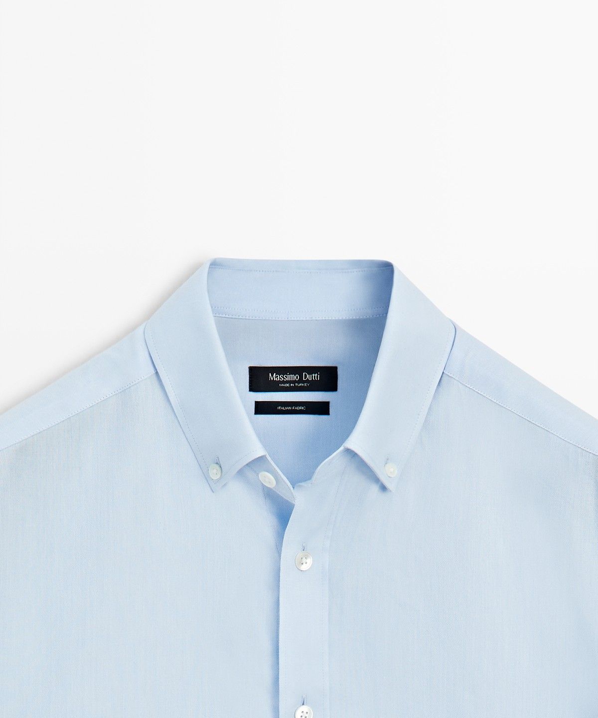 마시모두띠(MASSIMO DUTTI) 레귤러 핏 100% 코튼 트윌 셔츠