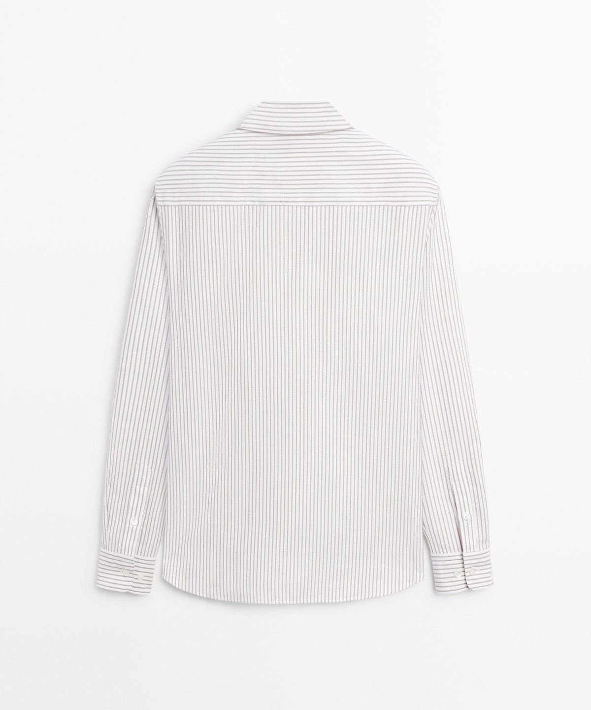 마시모두띠(MASSIMO DUTTI) 100% 코튼 레귤러 핏 스트라이프 셔츠