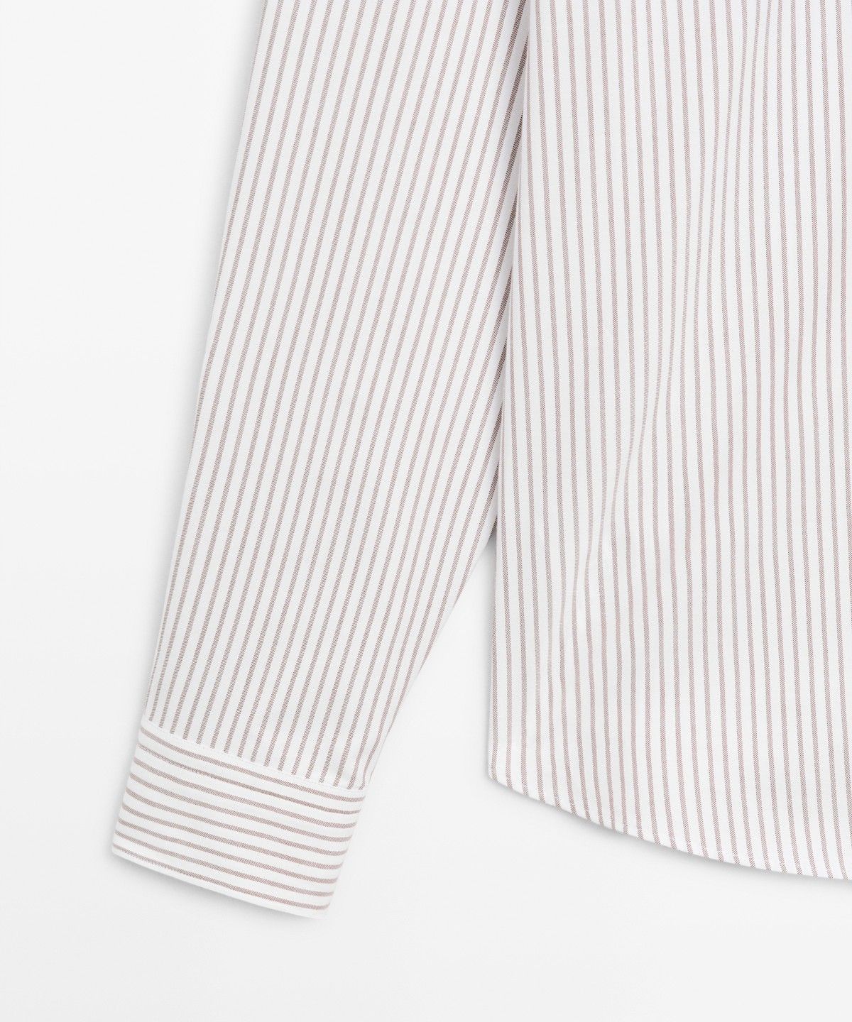 마시모두띠(MASSIMO DUTTI) 100% 코튼 레귤러 핏 스트라이프 셔츠