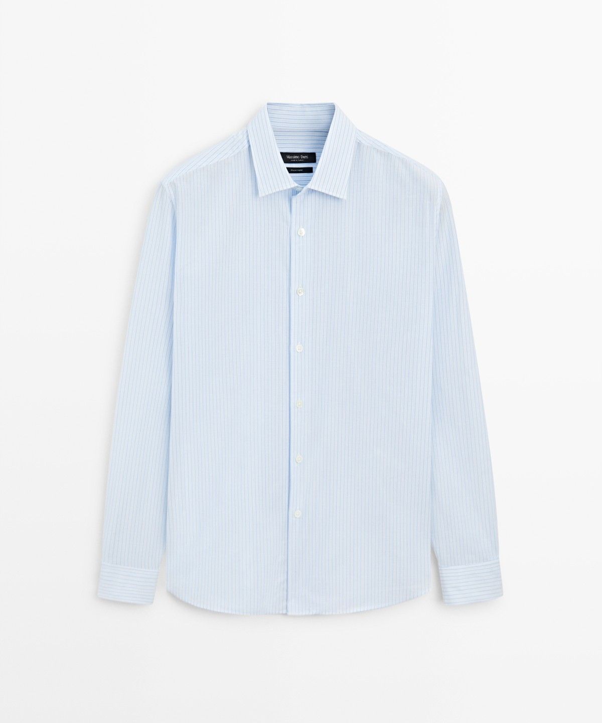 마시모두띠(MASSIMO DUTTI) 100% 코튼 레귤러 핏 스트라이프 셔츠