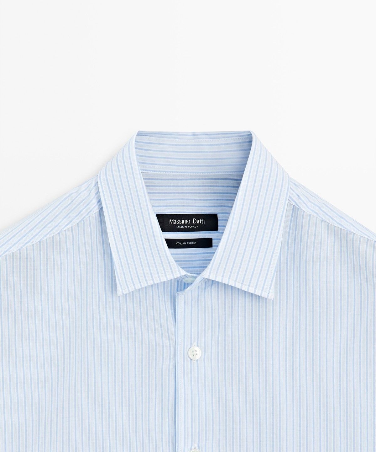 마시모두띠(MASSIMO DUTTI) 100% 코튼 레귤러 핏 스트라이프 셔츠