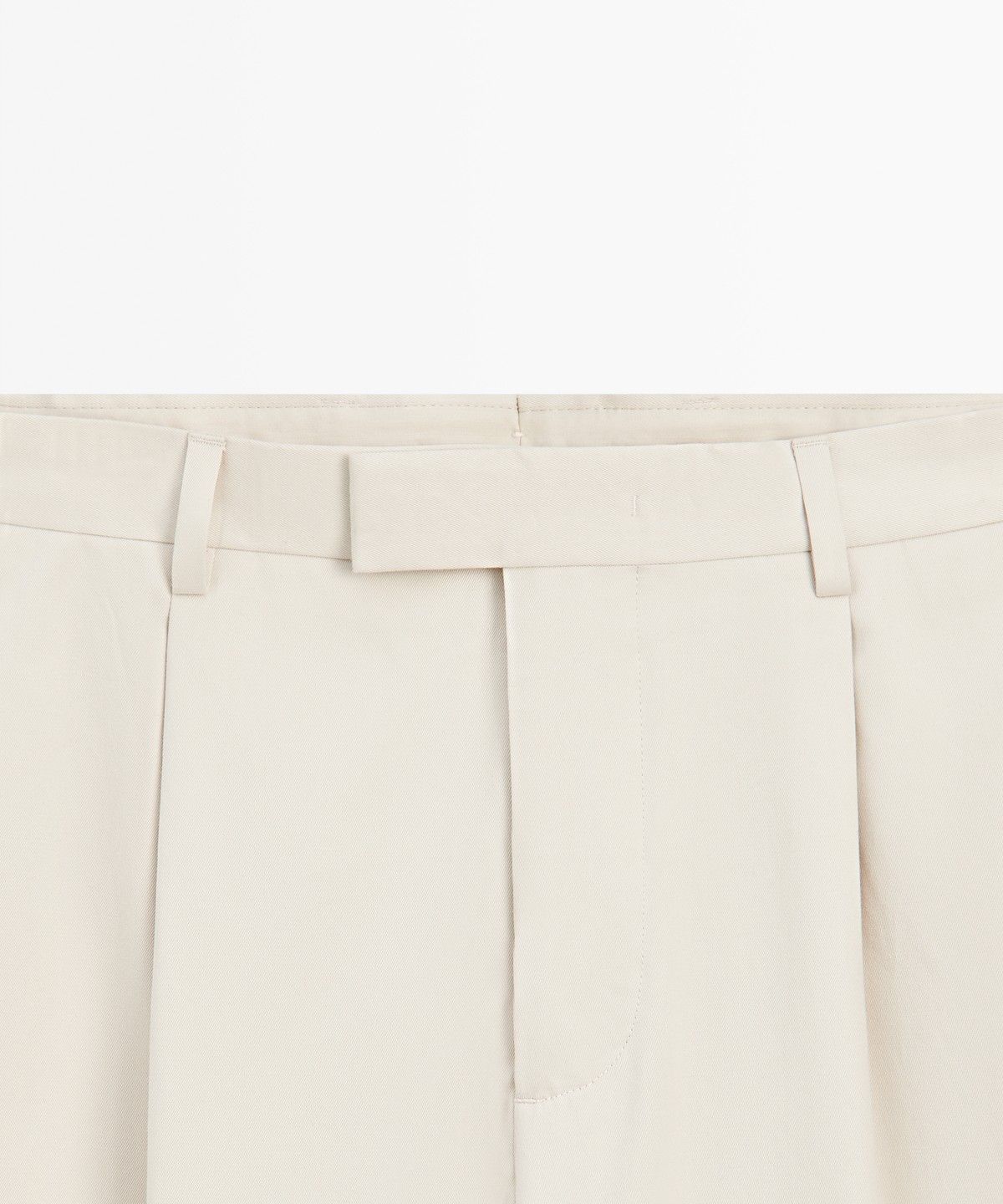 마시모두띠(MASSIMO DUTTI) 100% 코튼 핀턱 팬츠