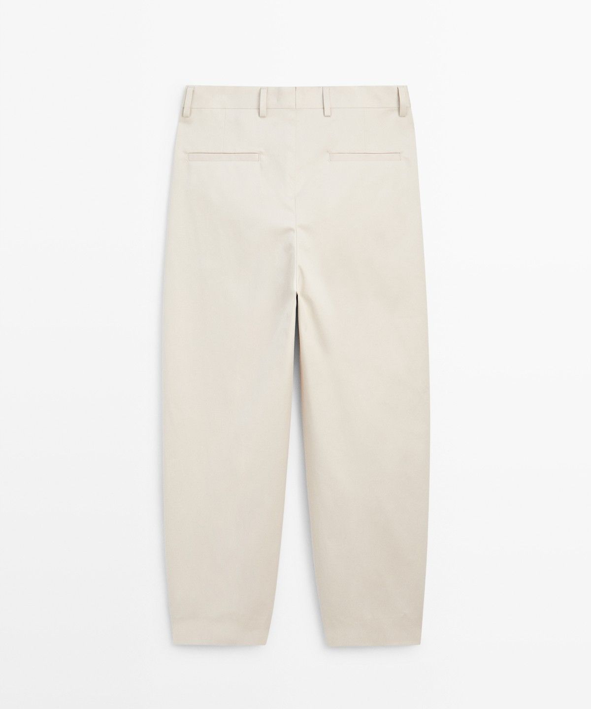 마시모두띠(MASSIMO DUTTI) 100% 코튼 핀턱 팬츠