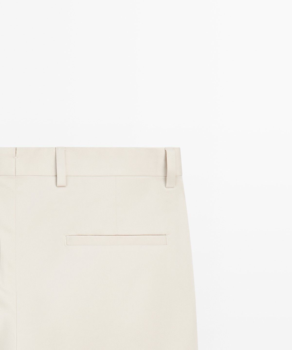 마시모두띠(MASSIMO DUTTI) 100% 코튼 핀턱 팬츠