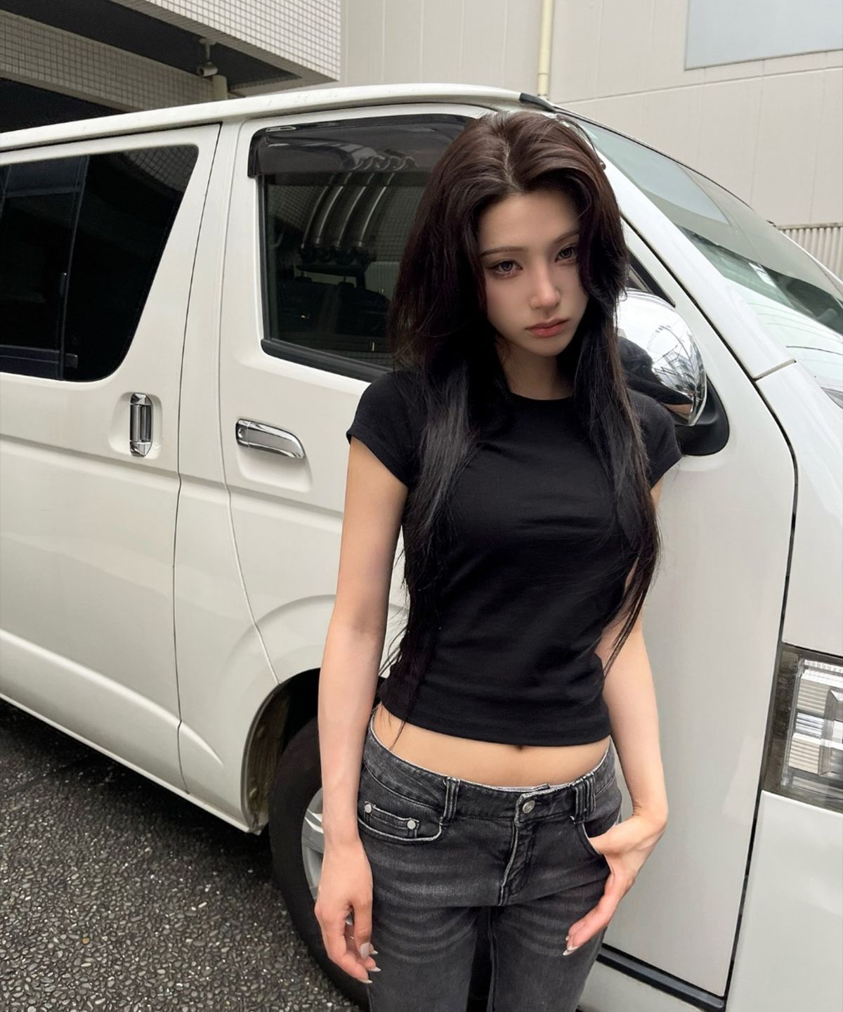 시아오시코(SIAOSIKO) 레이어드 U넥 슬림티 (Black)