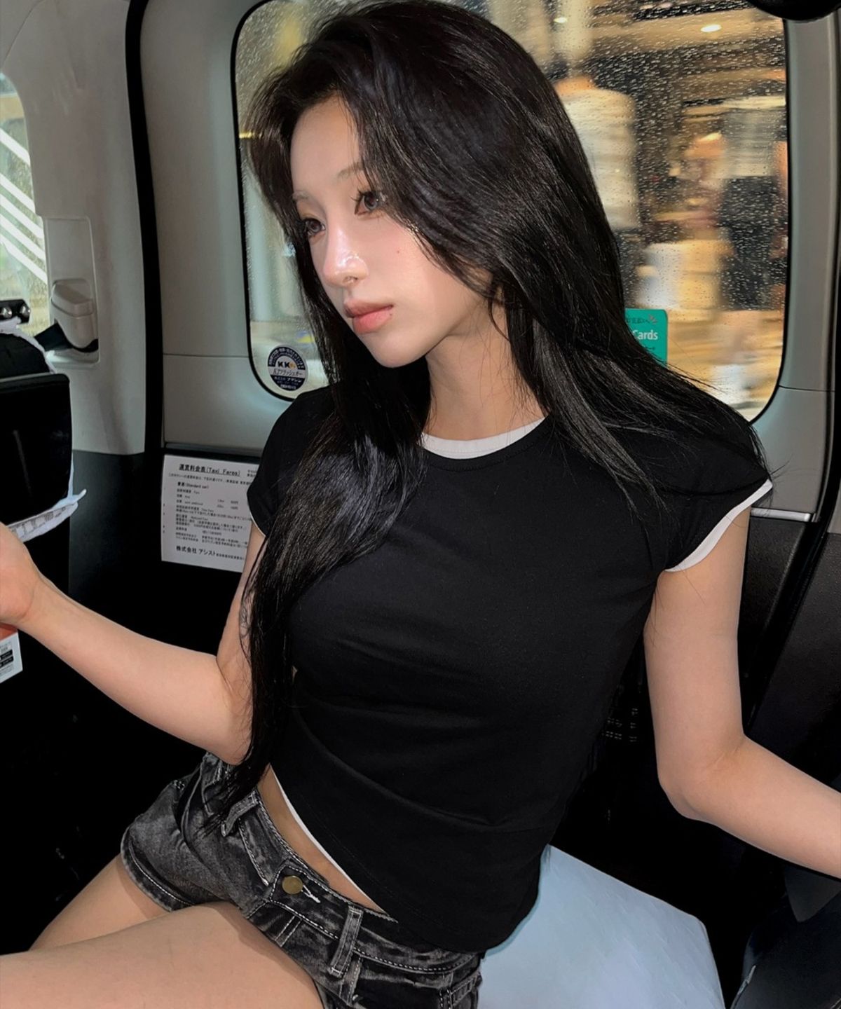 시아오시코(SIAOSIKO) 레이어드 U넥 슬림티 (Black)