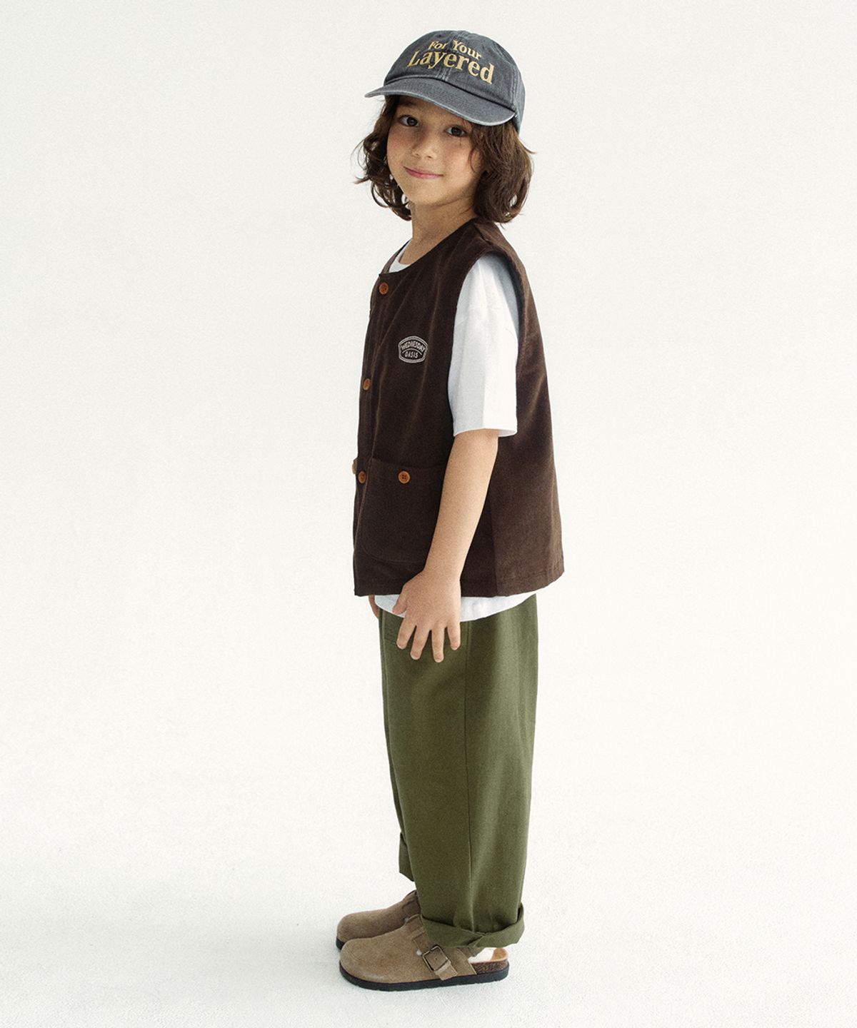웬즈데이오아시스 키즈(WEDNESDAYOASIS KIDS) [Kids]어텀 베이직 면 팬츠_KHAKI(WKB6PT02)