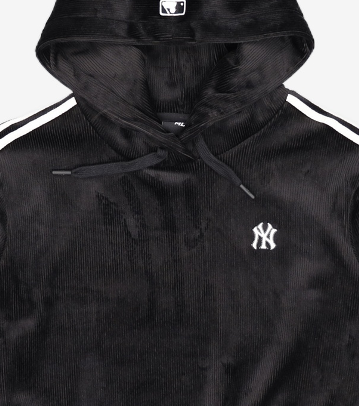 엠엘비(MLB) 여성 베이직 골조직 벨로아 후드티 NY (Black) S