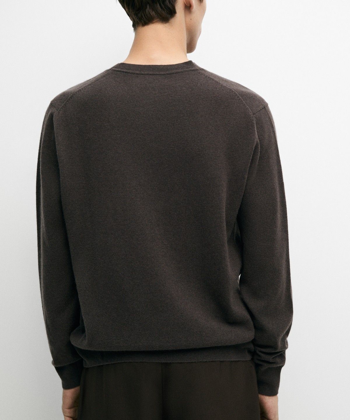 마시모두띠(MASSIMO DUTTI) 울 혼방 라운드넥 니트 스웨터