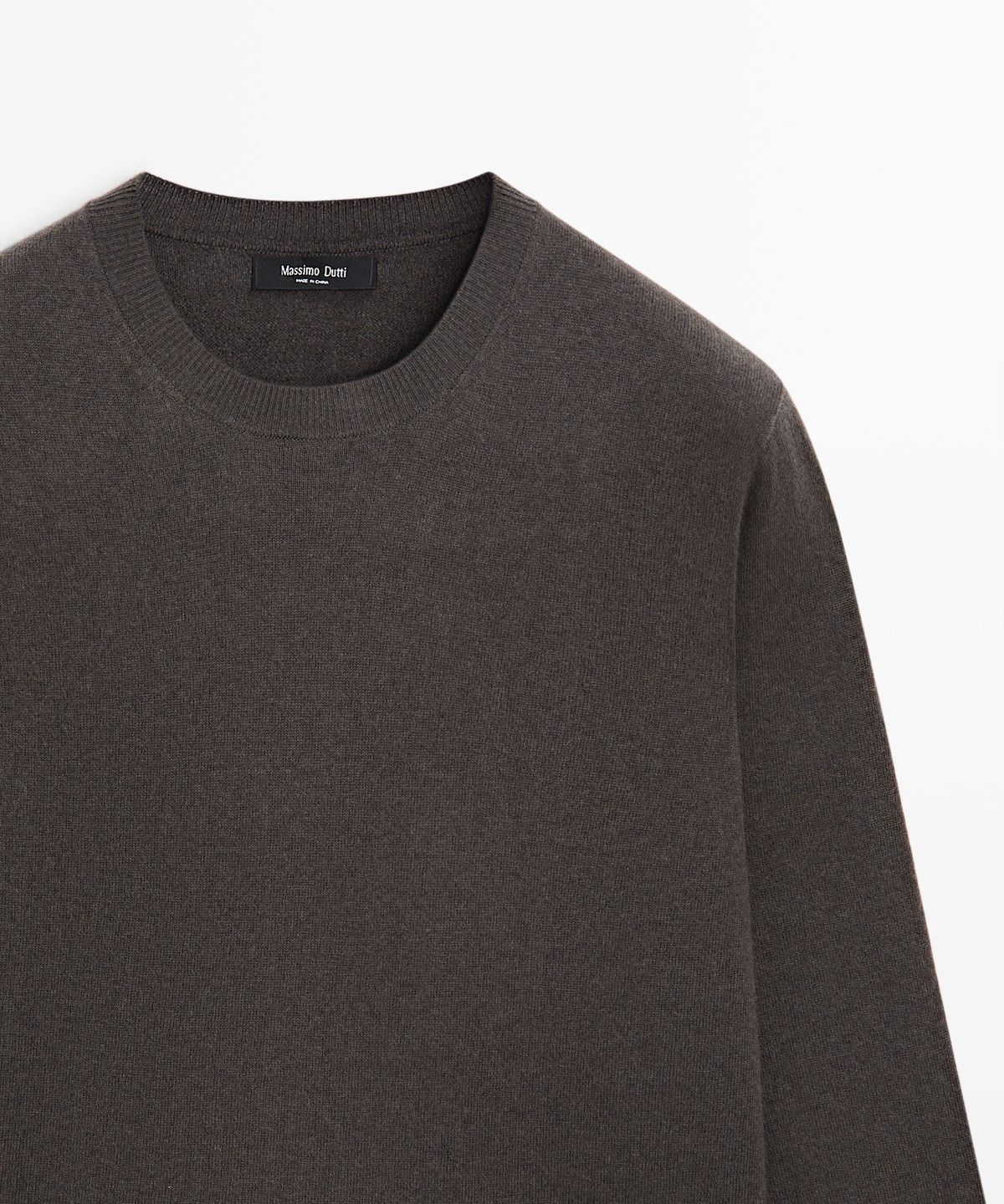 마시모두띠(MASSIMO DUTTI) 울 혼방 라운드넥 니트 스웨터