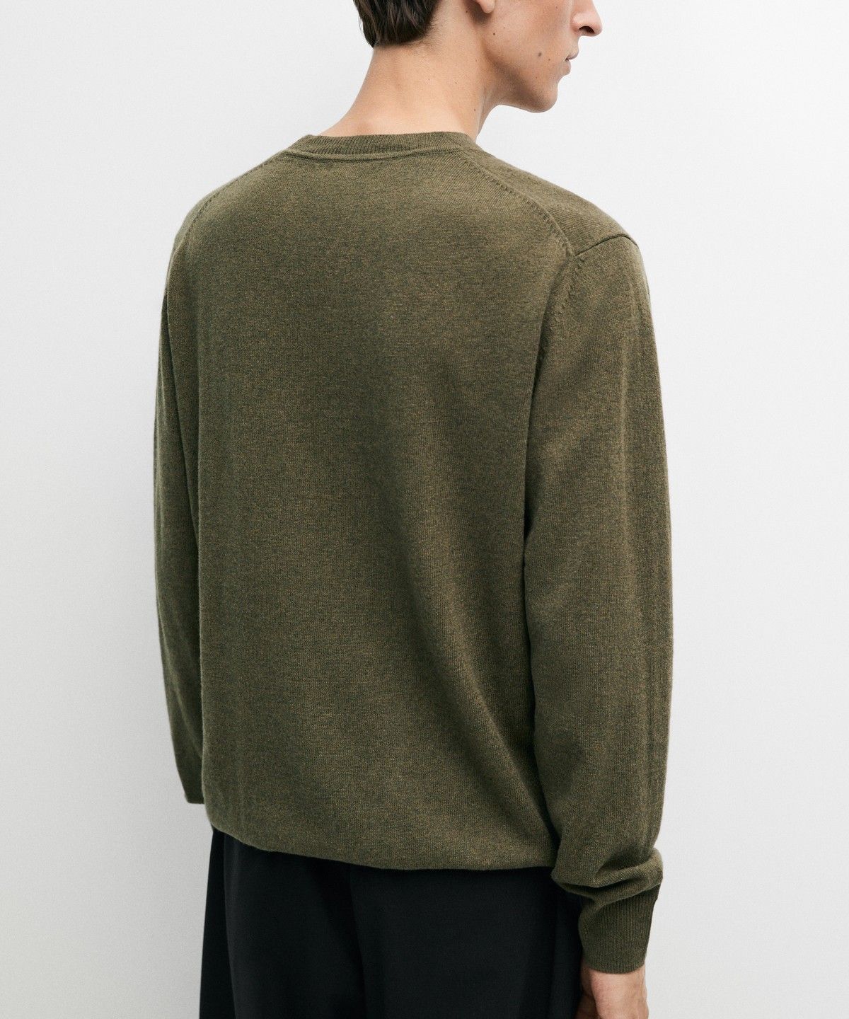 마시모두띠(MASSIMO DUTTI) 울 혼방 라운드넥 니트 스웨터