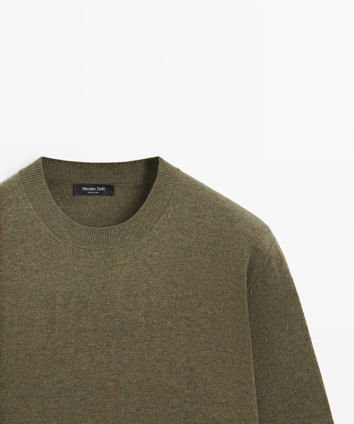 마시모두띠(MASSIMO DUTTI) 울 혼방 라운드넥 니트 스웨터
