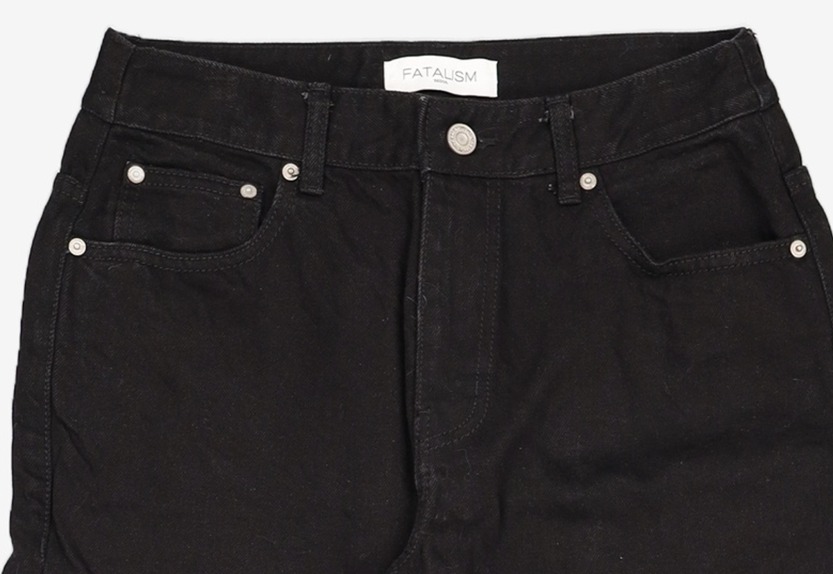 페이탈리즘(FATALISM) #0218 Black straight crop jean 46