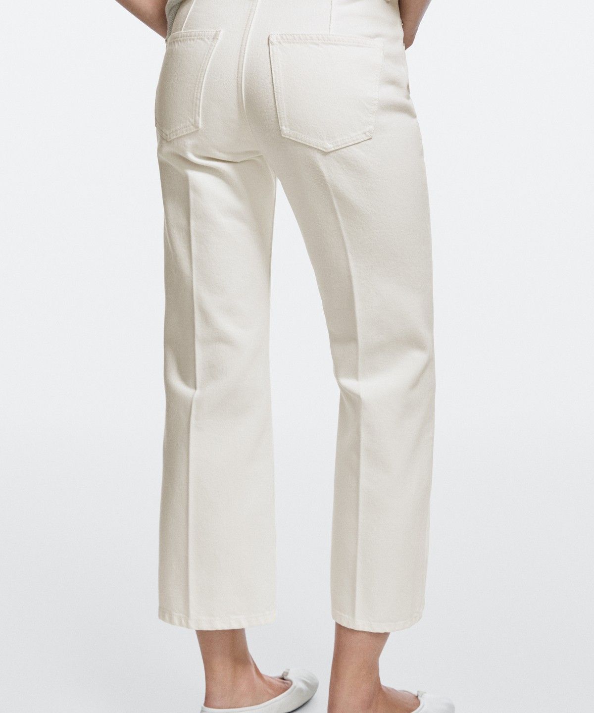 마시모두띠(MASSIMO DUTTI) 미드라이즈 플레어 크롭 진