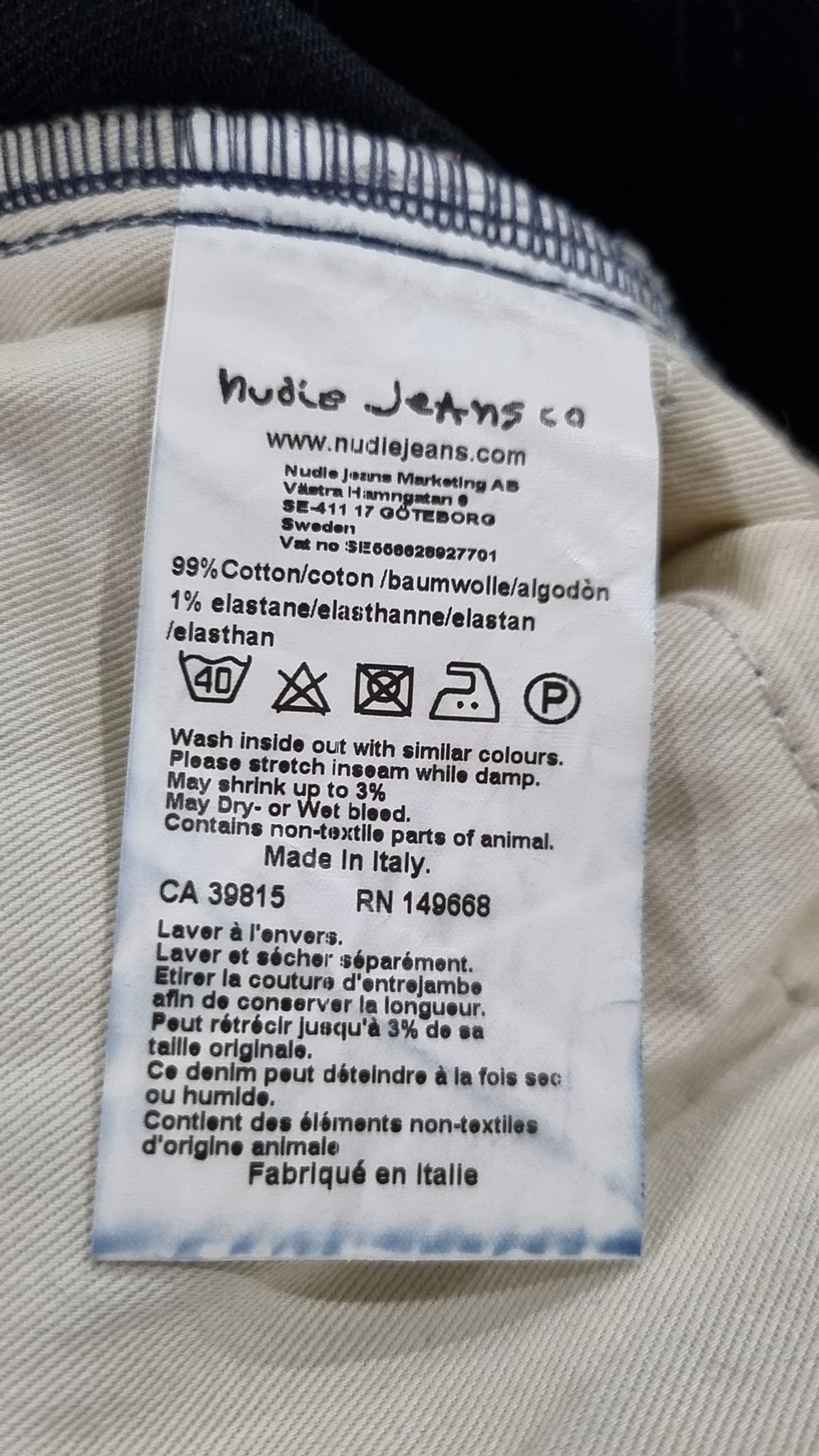누디진(NUDIEJEANS) 청/데님 팬츠 29