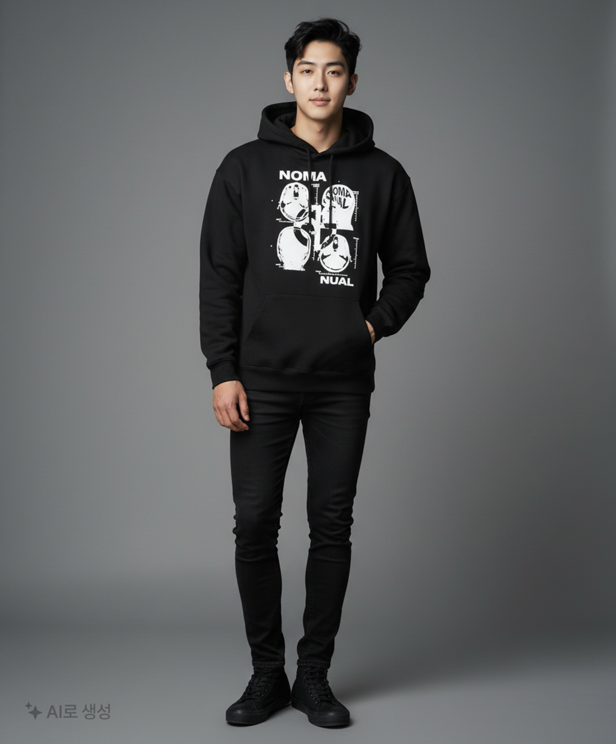 노매뉴얼(NOMANUAL) 후드 티셔츠 XL
