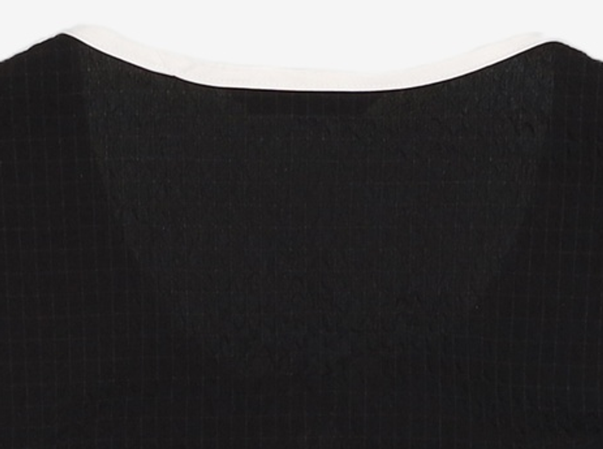 미쏘(MIXXO) 배색 가디건형 블라우스_MIWBWD812G S