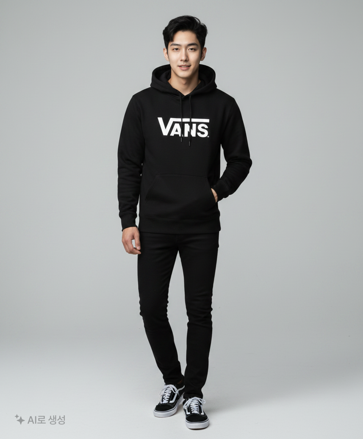 반스(VANS) 플라잉 VANS 로고 후디 II - 블랙 / VN0A3TXKBLK1 L