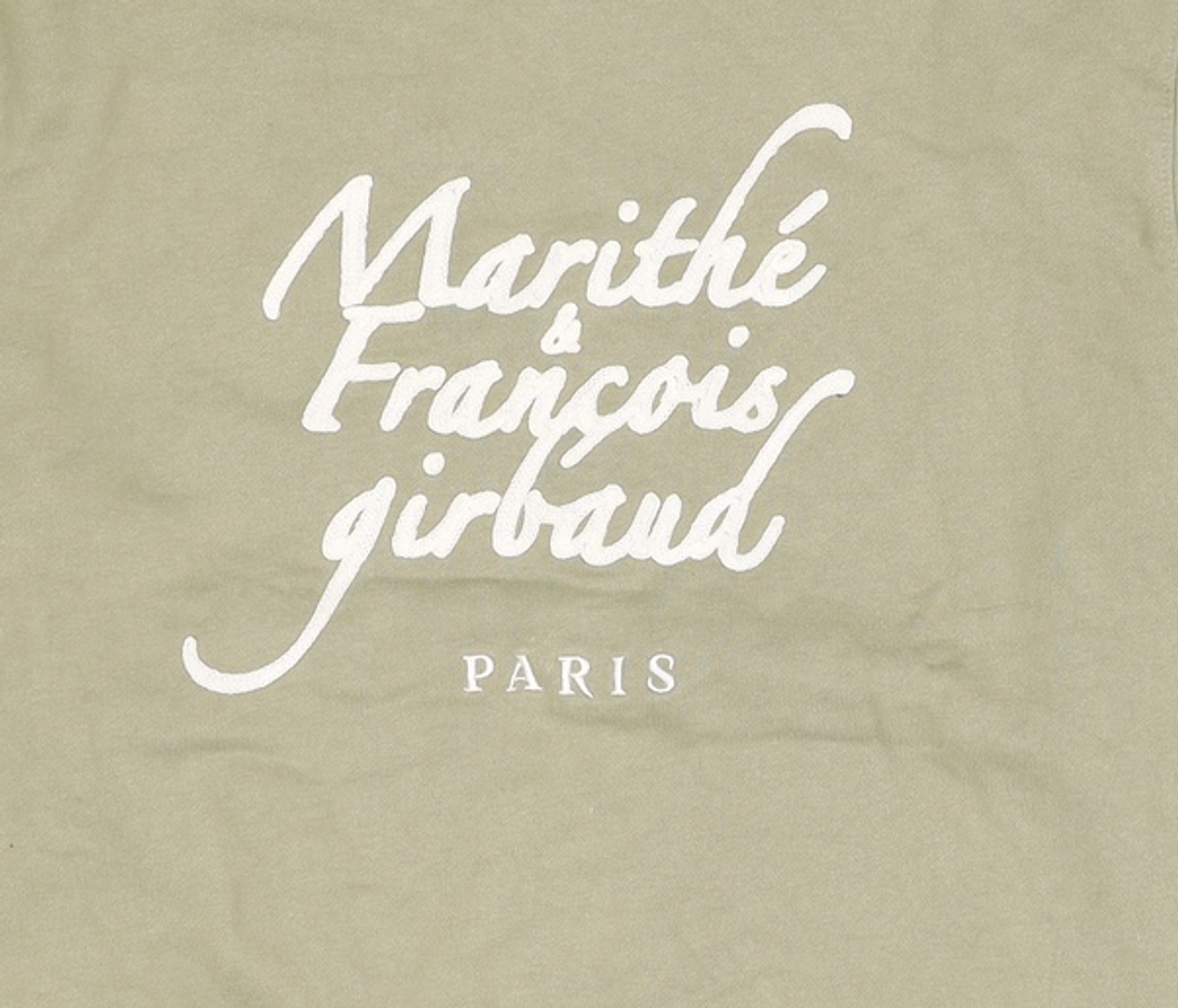 마리떼 프랑소와 저버(MARITHÉ + FRANҪOIS GIRBAUD) CURSIVE LOGO SWEATSHIRT khaki S