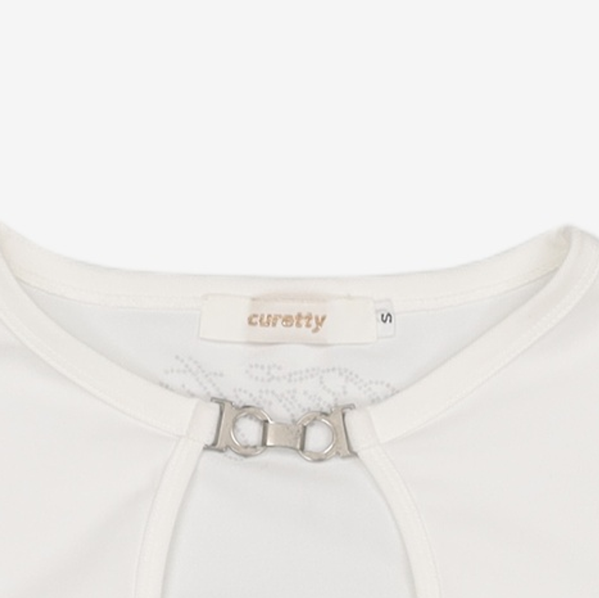 큐리티(CURETTY) C KEYHOLE DETAIL T-SHIRT_WHITE S