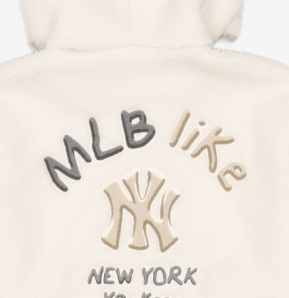 엠엘비(MLB) LIKE ICE 후드 후리스 점퍼 NY (Ivory) S