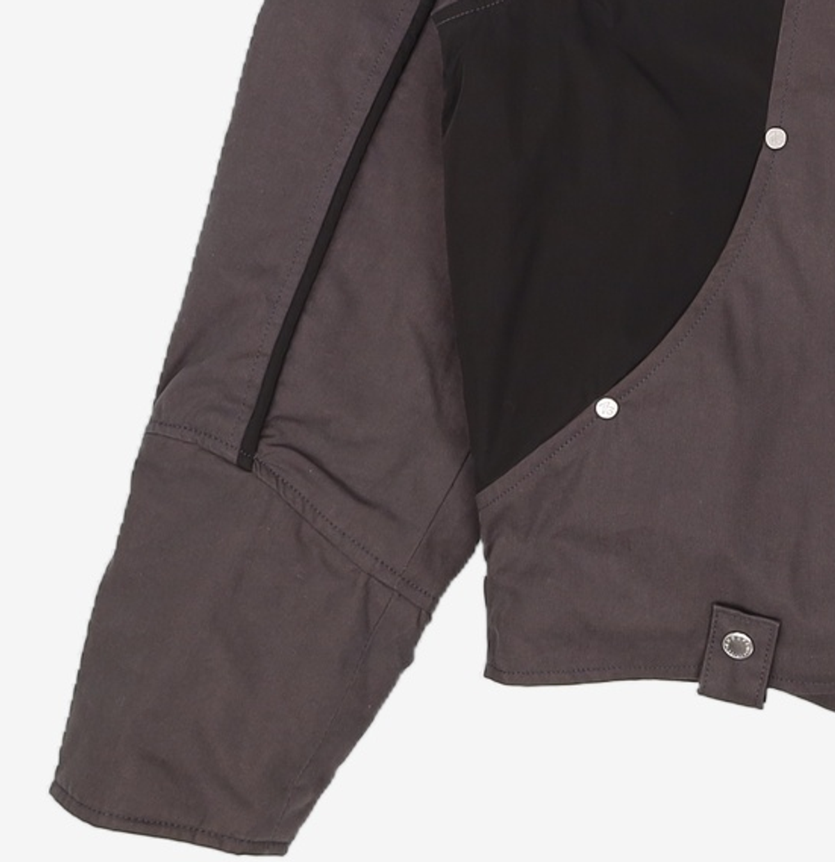 애드오프(ADDOFF) PIPED PADDED BIKER JACKET CHARCOAL M