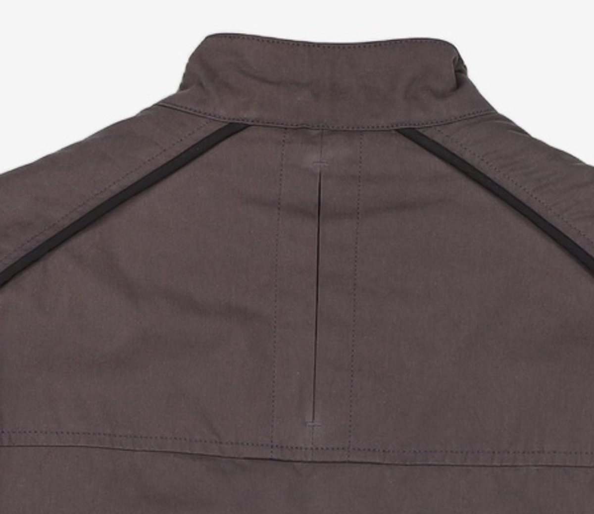 애드오프(ADDOFF) PIPED PADDED BIKER JACKET CHARCOAL M