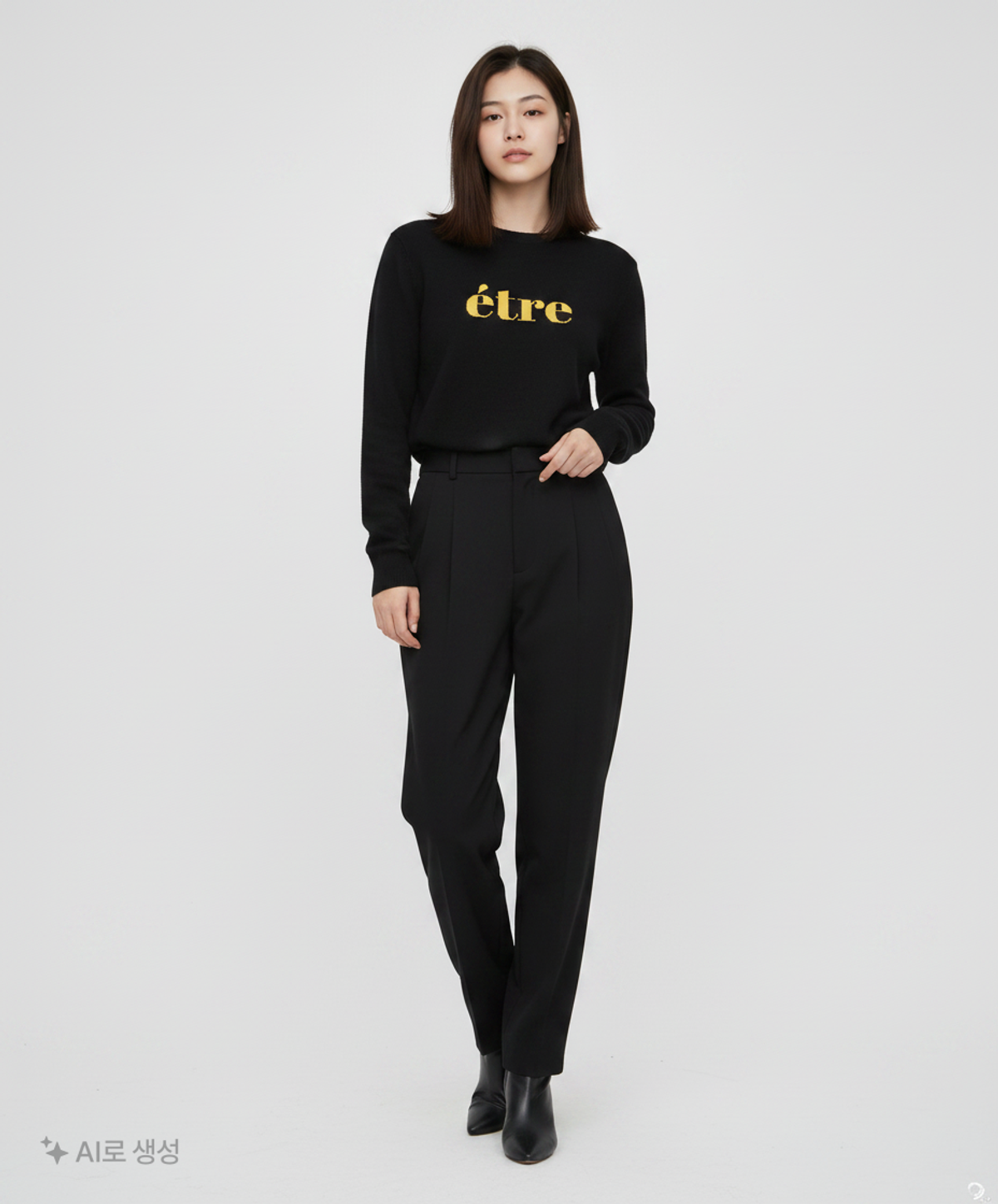 룩캐스트(LOOKAST) BLACK ETRE CASHMERE SWEATER ONE