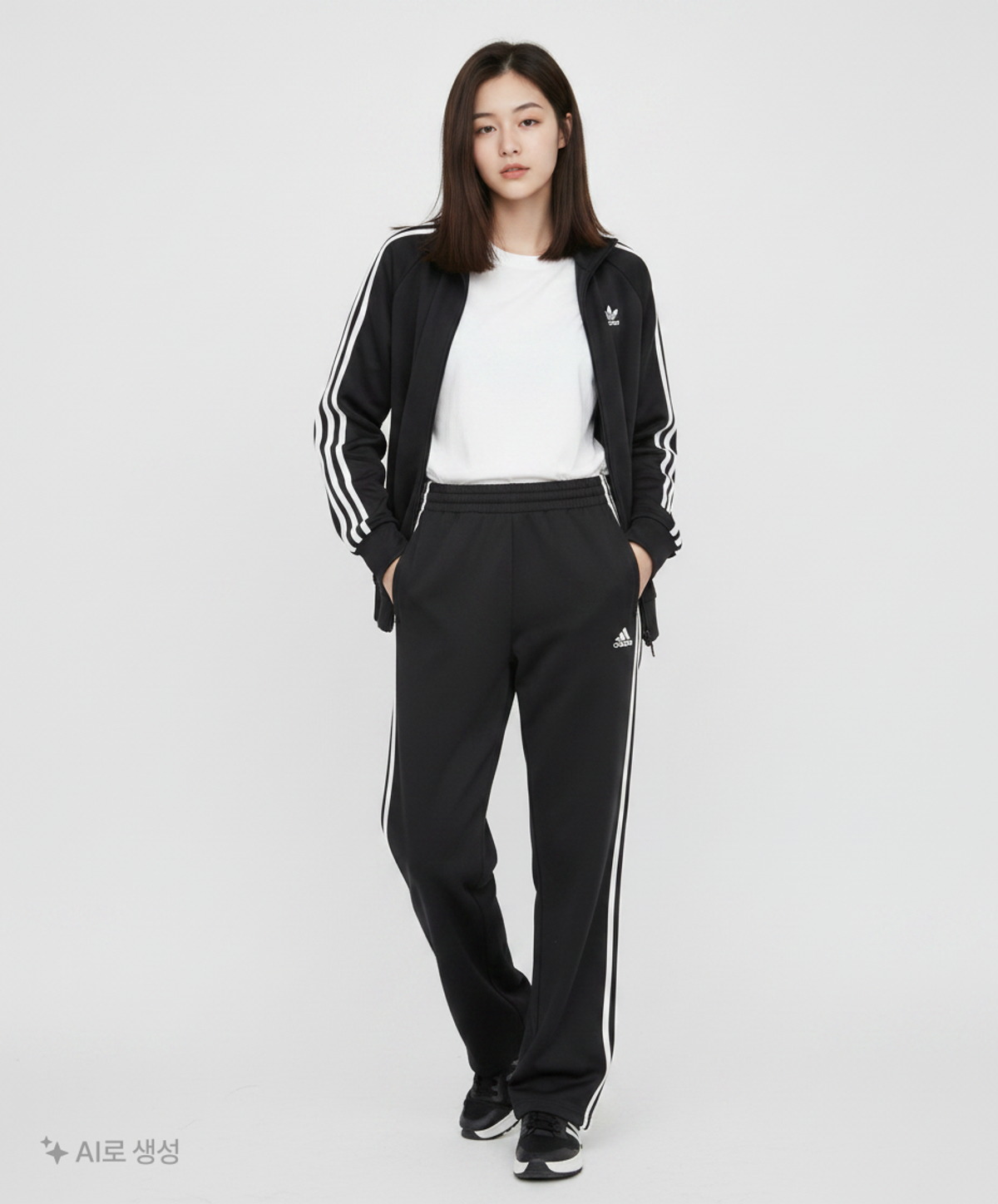 아디다스(ADIDAS) M 3S 플리스 오픈 팬츠 - 블랙 / GK9267 S