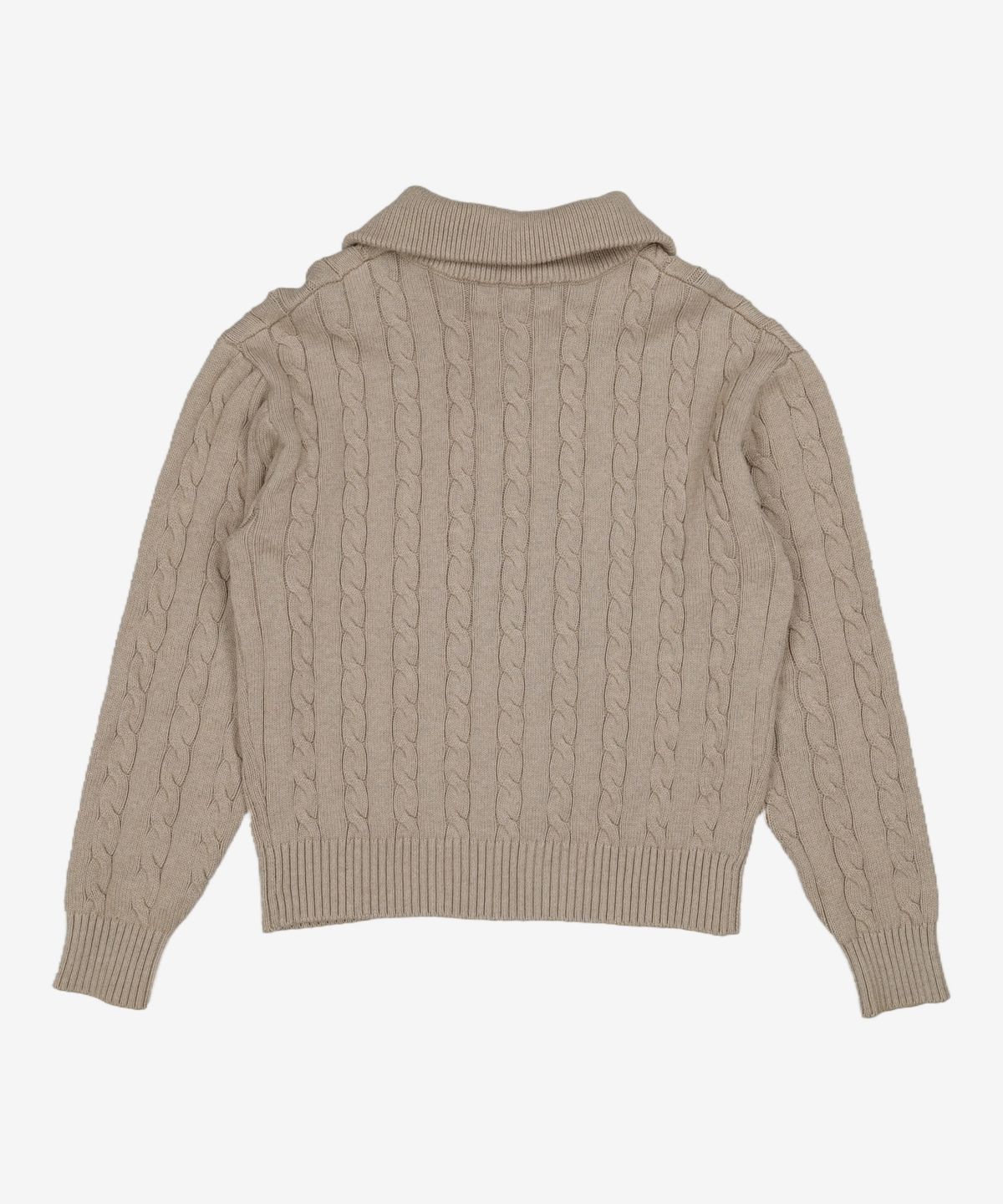 세컨모놀로그(SECONDMONO) Heavyweight Cable Half Zip Knit [OATMEAL]_COOSKT042OATMEAL M