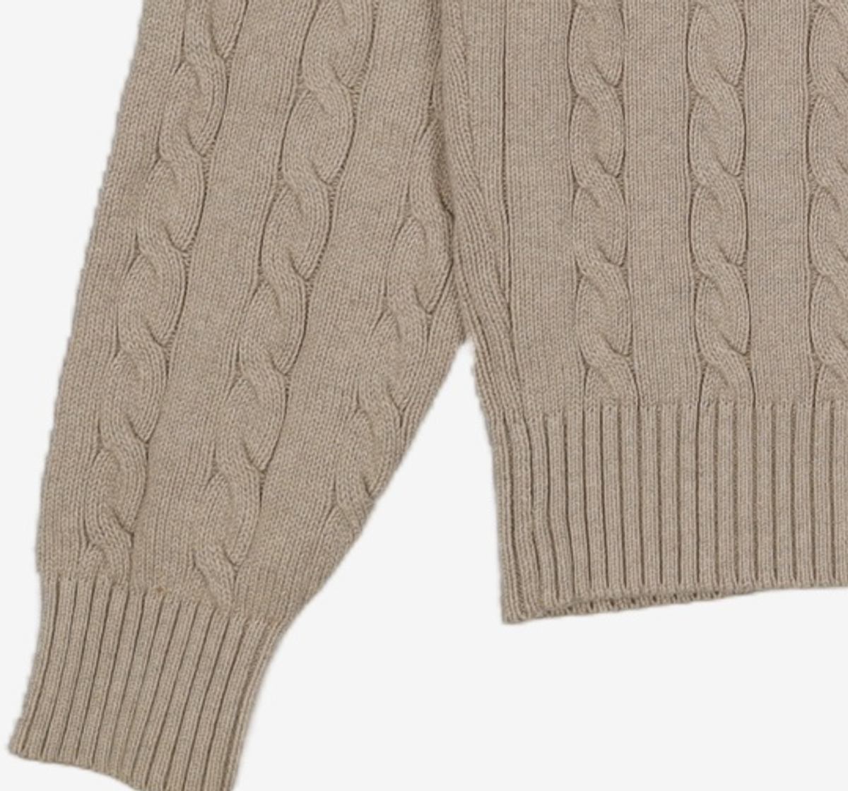 세컨모놀로그(SECONDMONO) Heavyweight Cable Half Zip Knit [OATMEAL]_COOSKT042OATMEAL M