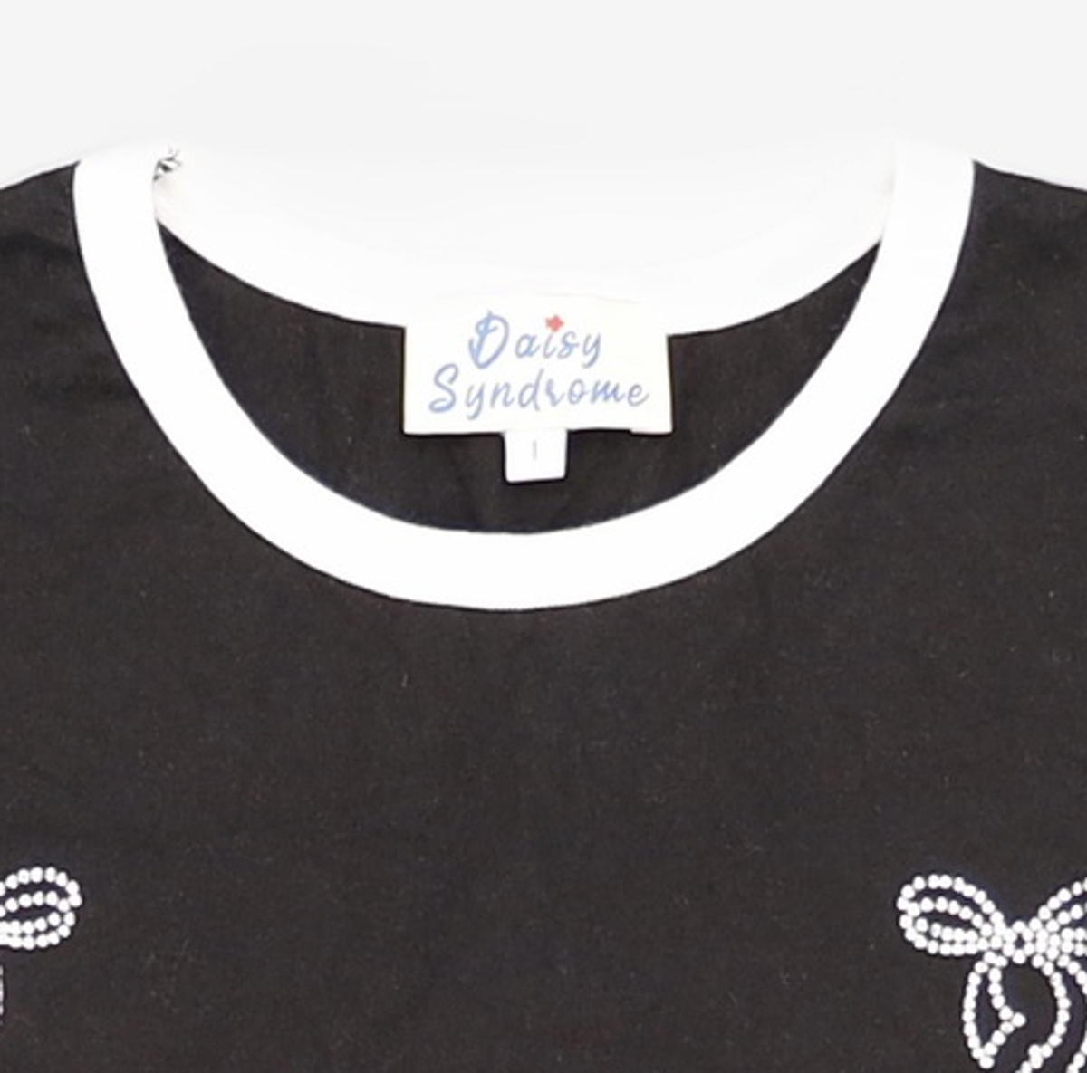 데이지신드롬(DAISY SYNDROME) DAISY RIBBON T-SHIRTS / Black 1