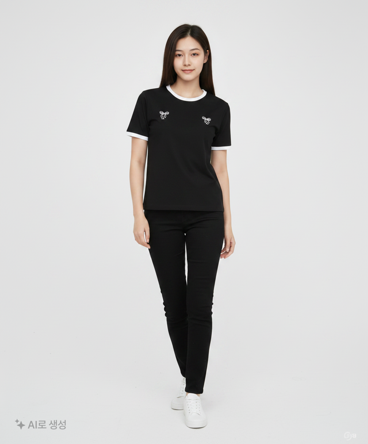 데이지신드롬(DAISY SYNDROME) DAISY RIBBON T-SHIRTS / Black 1