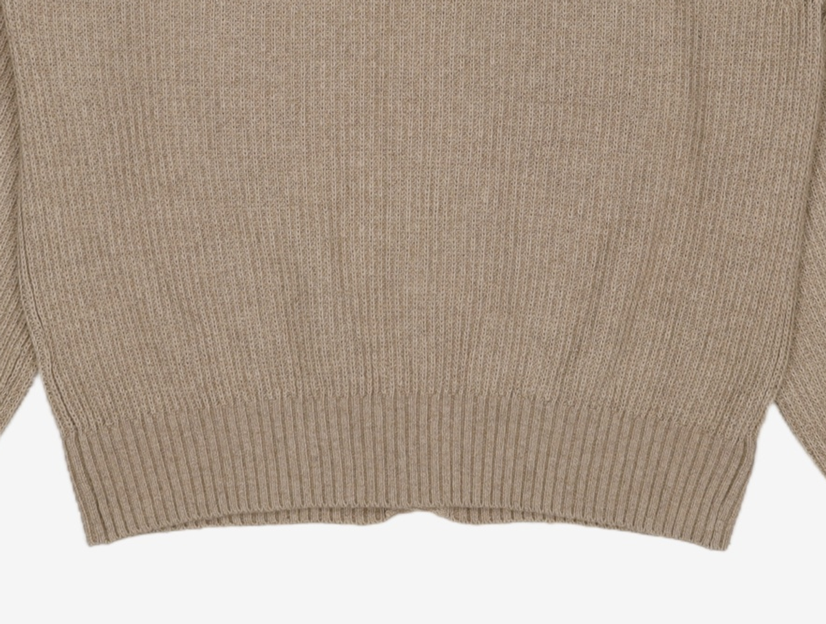 인사일런스(INSILENCE) 라쿤 칼라 니트 카디건 SAND BEIGE M